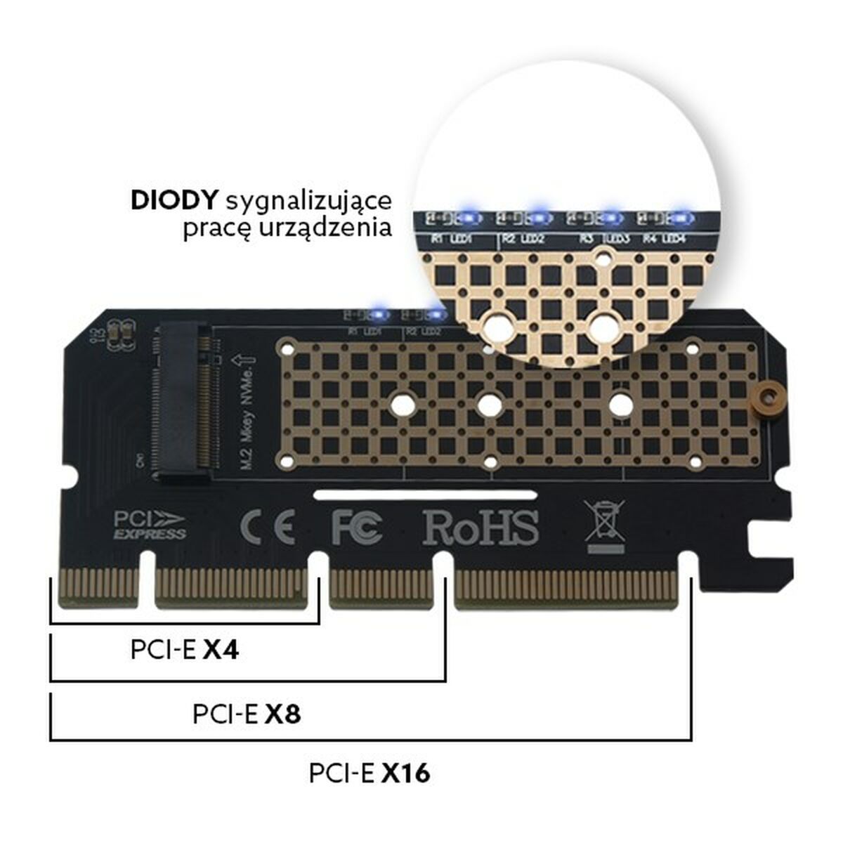 Karta PCI SSD M.2 Savio Adapter  AK-41